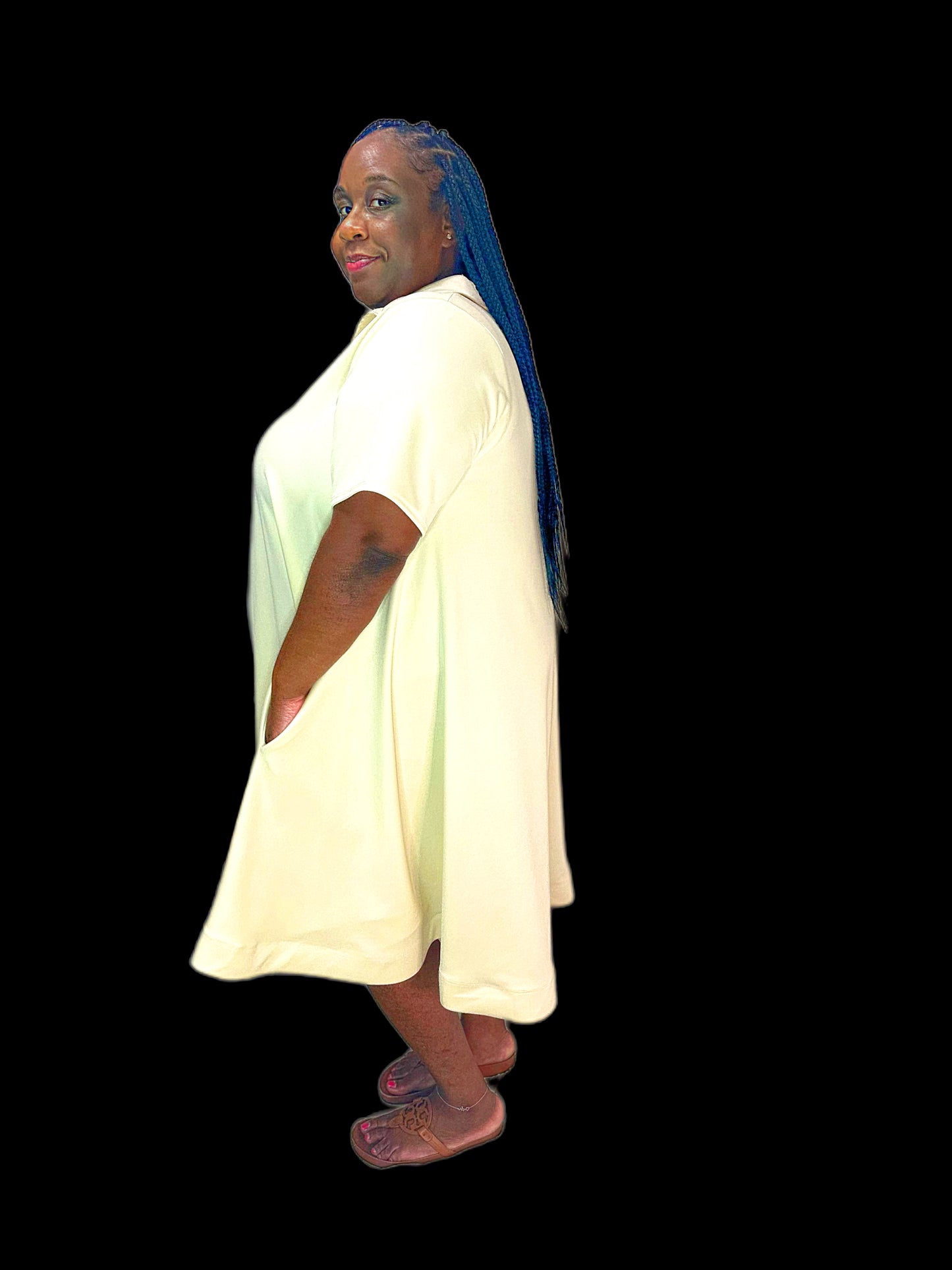 Cream Midi Dress