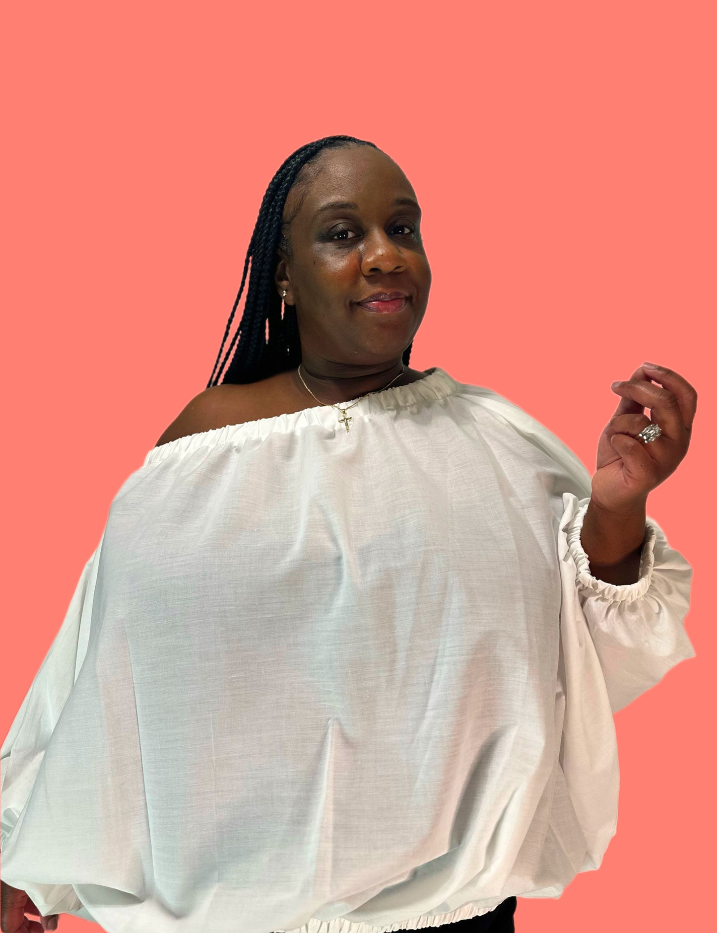White Off The Shoulder Top